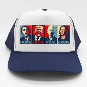 Hope Hate Heal Grow Trucker Hat