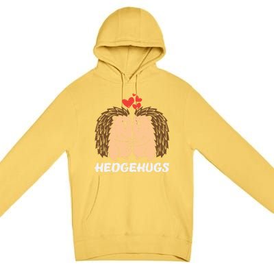 Hedgehugs Hedgehog Hugs Valentines Day Couples Meaningful Gift Premium Pullover Hoodie