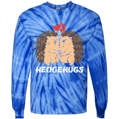 Hedgehugs Hedgehog Hugs Valentines Day Couples Meaningful Gift Tie-Dye Long Sleeve Shirt