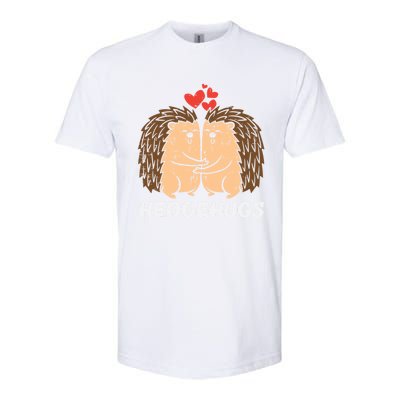 Hedgehugs Hedgehog Hugs Valentines Day Couples Meaningful Gift Softstyle CVC T-Shirt