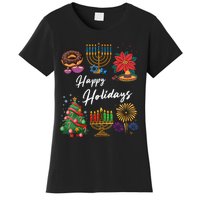 Happy Holidays Hanukkah Feliz Navidad Christmas Kwanzaa Women's T-Shirt