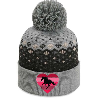 Horse Heart Horseback Equestrian Riding Cuten Women Premium The Baniff Cuffed Pom Beanie