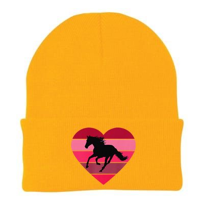 Horse Heart Horseback Equestrian Riding Cuten Women Premium Knit Cap Winter Beanie