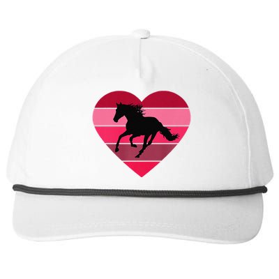 Horse Heart Horseback Equestrian Riding Cuten Women Premium Snapback Five-Panel Rope Hat