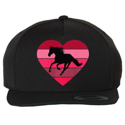 Horse Heart Horseback Equestrian Riding Cuten Women Premium Wool Snapback Cap