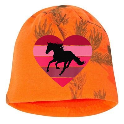 Horse Heart Horseback Equestrian Riding Cuten Women Premium Kati - Camo Knit Beanie