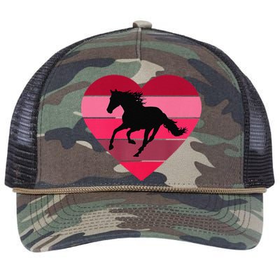 Horse Heart Horseback Equestrian Riding Cuten Women Premium Retro Rope Trucker Hat Cap