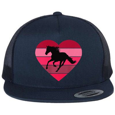 Horse Heart Horseback Equestrian Riding Cuten Women Premium Flat Bill Trucker Hat