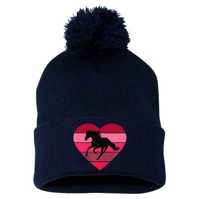 Horse Heart Horseback Equestrian Riding Cuten Women Premium Pom Pom 12in Knit Beanie