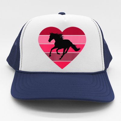 Horse Heart Horseback Equestrian Riding Cuten Women Premium Trucker Hat