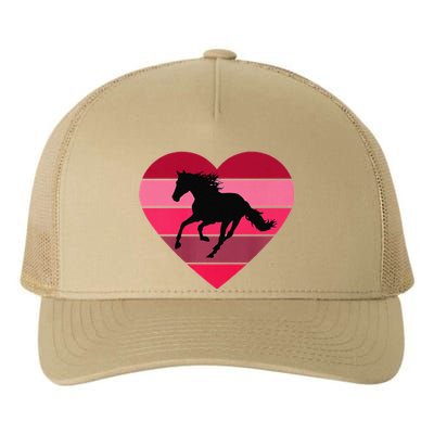 Horse Heart Horseback Equestrian Riding Cuten Women Premium Yupoong Adult 5-Panel Trucker Hat