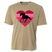 Horse Heart Horseback Equestrian Riding Cuten Women Premium Cooling Performance Crew T-Shirt