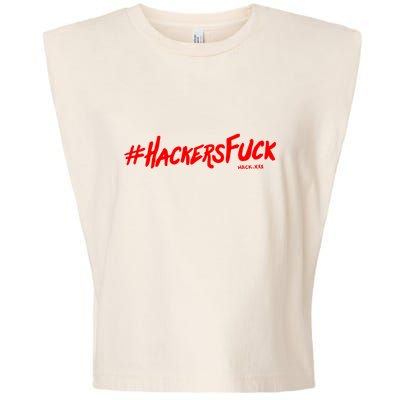 Hack.Xxx Hashtag Hackers Suck Garment-Dyed Women's Muscle Tee
