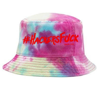 Hack.Xxx Hashtag Hackers Suck Tie-Dyed Bucket Hat