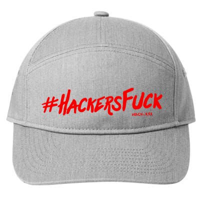Hack.Xxx Hashtag Hackers Suck 7-Panel Snapback Hat