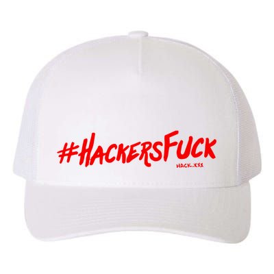 Hack.Xxx Hashtag Hackers Suck Yupoong Adult 5-Panel Trucker Hat