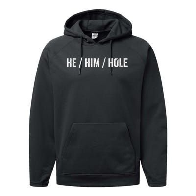 He Him Hole Performance Fleece Hoodie