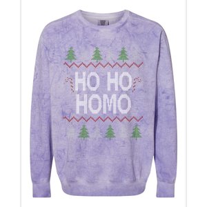 Ho Ho Ho Homo Homosexual Lgbt Ugly Christmas Meaningful Gift Colorblast Crewneck Sweatshirt