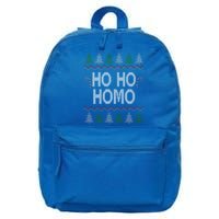 Ho Ho Ho Homo Homosexual Lgbt Ugly Christmas Meaningful Gift 16 in Basic Backpack