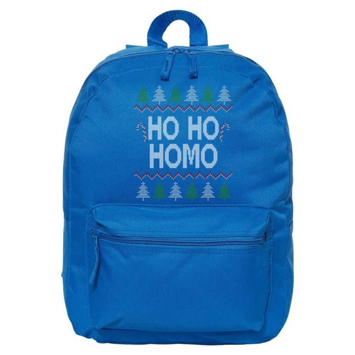 Ho Ho Ho Homo Homosexual Lgbt Ugly Christmas Meaningful Gift 16 in Basic Backpack