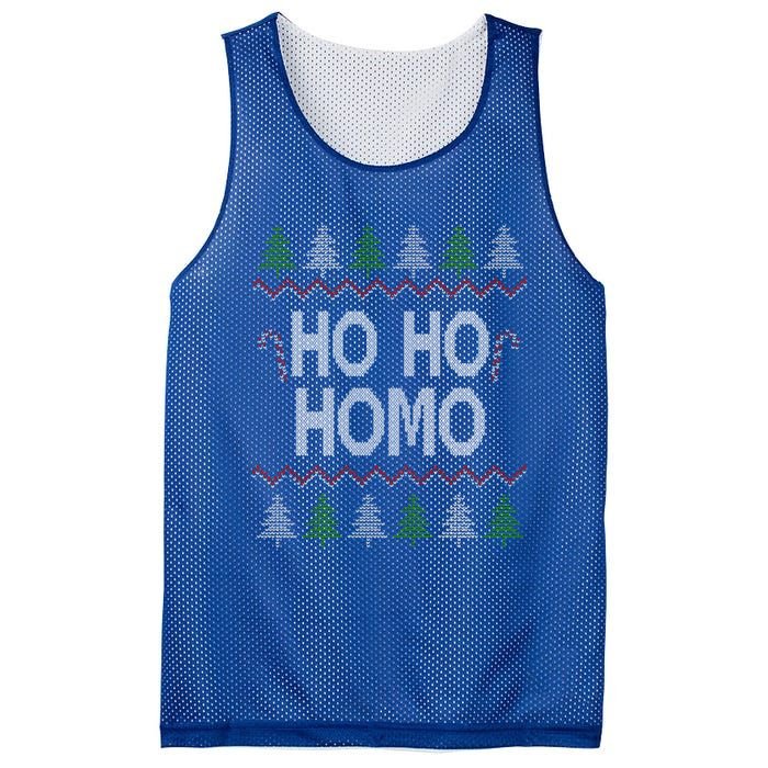 Ho Ho Ho Homo Homosexual Lgbt Ugly Christmas Meaningful Gift Mesh Reversible Basketball Jersey Tank