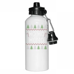 Ho Ho Ho Homo Homosexual Lgbt Ugly Christmas Meaningful Gift Aluminum Water Bottle