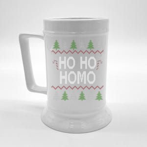 Ho Ho Ho Homo Homosexual Lgbt Ugly Christmas Meaningful Gift Beer Stein