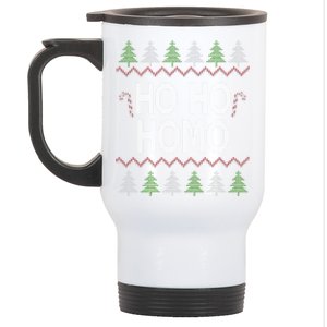 Ho Ho Ho Homo Homosexual Lgbt Ugly Christmas Meaningful Gift Stainless Steel Travel Mug