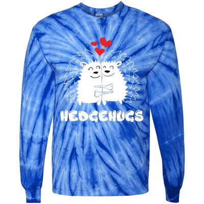 Hedgehugs Hedgehog Hugs Valentine's Day Gift Couple Gift Tie-Dye Long Sleeve Shirt