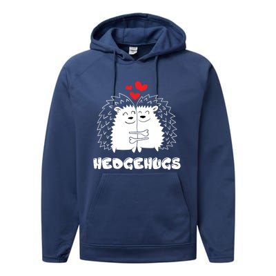 Hedgehugs Hedgehog Hugs Valentine's Day Gift Couple Gift Performance Fleece Hoodie