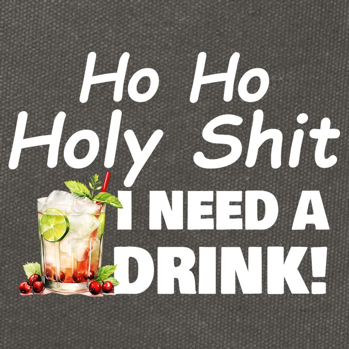 Ho Ho Holy I Need A Drink Funny Christmas Santa Claus Cotton Canvas Backpack