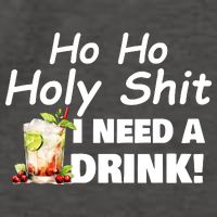 Ho Ho Holy I Need A Drink Funny Christmas Santa Claus Vector Backpack