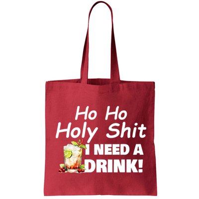 Ho Ho Holy I Need A Drink Funny Christmas Santa Claus Bag