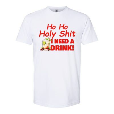 Ho Ho Holy I Need A Drink Funny Christmas Santa Claus Softstyle® CVC T-Shirt