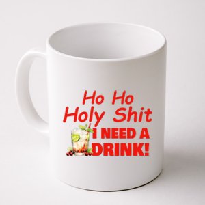 Ho Ho Holy I Need A Drink Funny Christmas Santa Claus Coffee Mug