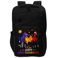 Happy Hallothanksmas Horse Halloween Thanksgiving Christmas Impact Tech Backpack