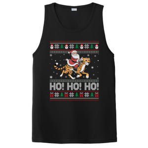 Ho Ho Ho Santa Claus Riding Cheetah Christmas Gift PosiCharge Competitor Tank