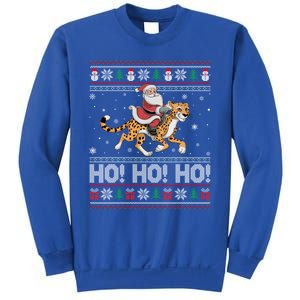 Ho Ho Ho Santa Claus Riding Cheetah Christmas Gift Sweatshirt