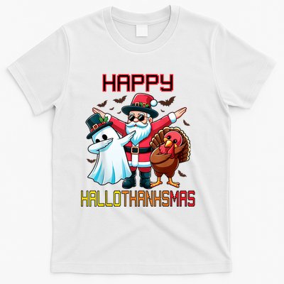 Happy Hallothanksmas Halloween Thanksgiving Christmas 2024 T-Shirt