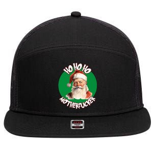 Ho Ho Ho Motherfucker Christmas Party  7 Panel Mesh Trucker Snapback Hat