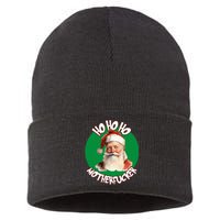 Ho Ho Ho Motherfucker Christmas Party  Sustainable Knit Beanie