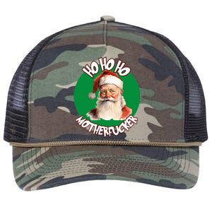 Ho Ho Ho Motherfucker Christmas Party  Retro Rope Trucker Hat Cap