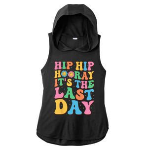 Hip Hip Hooray Its Last Day of School Hello Summer Teacher Ladies PosiCharge Tri-Blend Wicking Draft Hoodie Tank