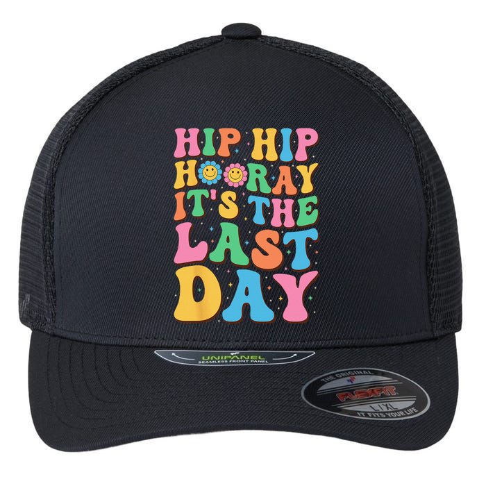 Hip Hip Hooray Its Last Day of School Hello Summer Teacher Flexfit Unipanel Trucker Cap