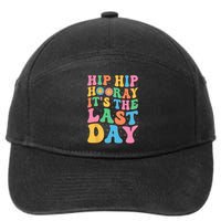 Hip Hip Hooray Its Last Day of School Hello Summer Teacher 7-Panel Snapback Hat