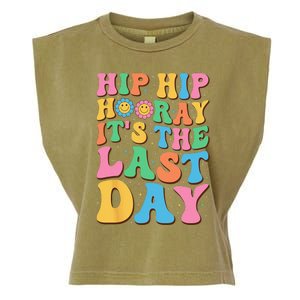 Hip Hip Hooray Its Last Day of School Hello Summer Teacher Garment-Dyed Women's Muscle Tee