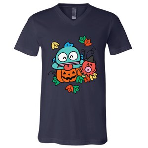 Hangyodon Happy Halloween V-Neck T-Shirt