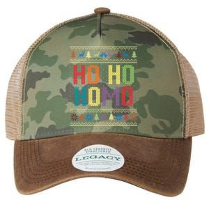 Ho Ho Homo Christmas Funny Pride Santa Lgbt Ugly Funny Gift Legacy Tie Dye Trucker Hat