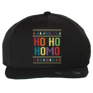 Ho Ho Homo Christmas Funny Pride Santa Lgbt Ugly Funny Gift Wool Snapback Cap