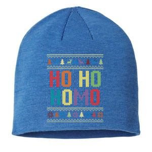 Ho Ho Homo Christmas Funny Pride Santa Lgbt Ugly Funny Gift Sustainable Beanie